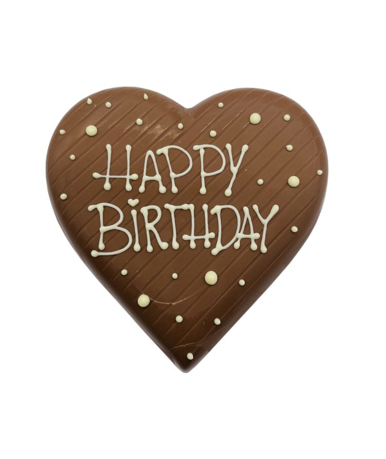 Klett Schokoladen Herz mit der Botschaft "Happy Birthday"