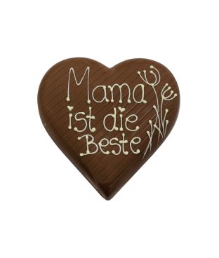 Klett Schokoladen Herz mit der Botschaft "Mama ist die Beste"