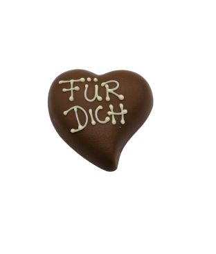 Klett Schokoladen Herz mit der Botschaft "Für dich"