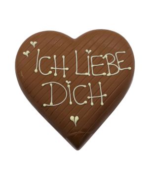 Klett Schokoladen Herz mit der Botschaft "Ich liebe dich"