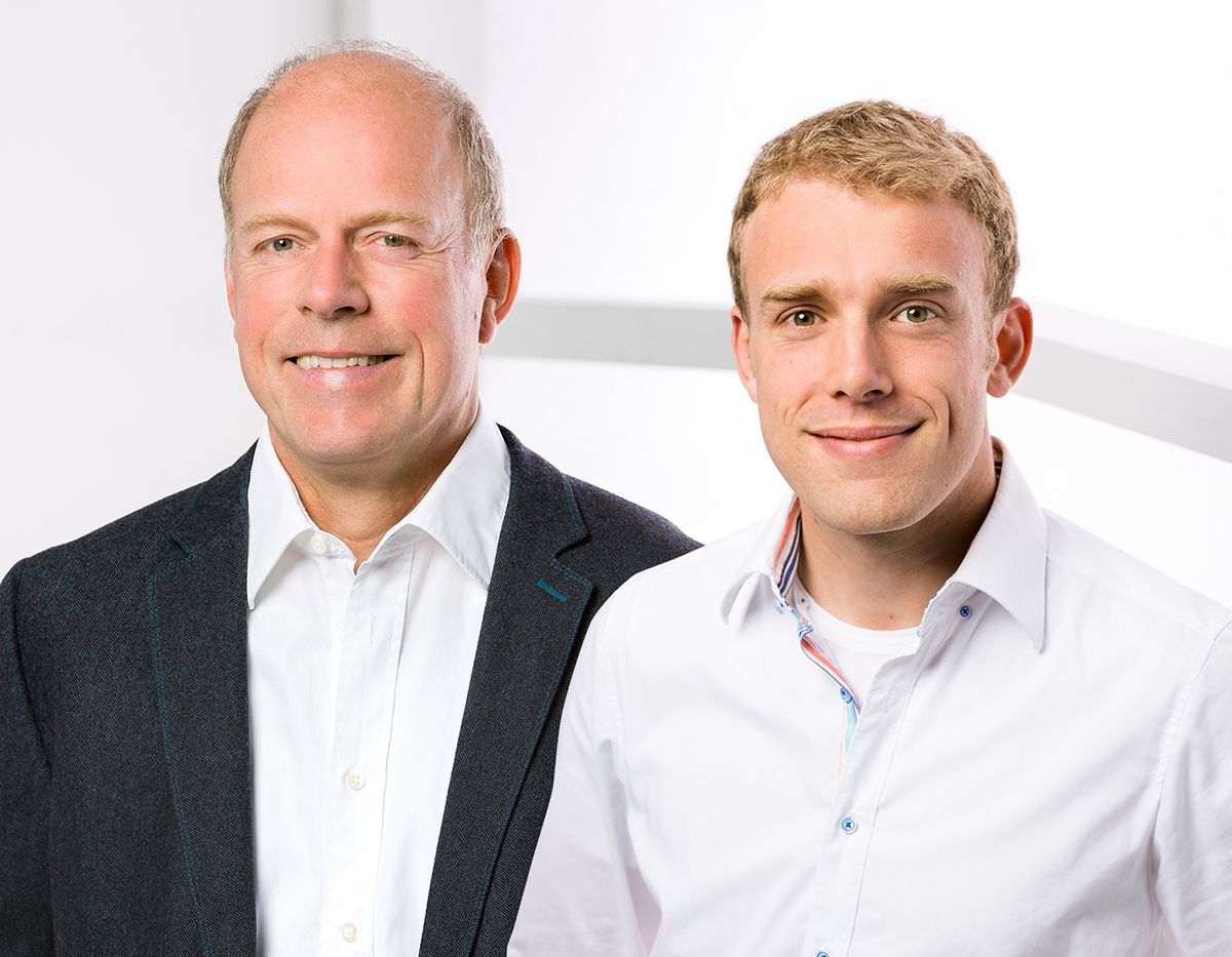 Portrait der Geschäftsführer Ulf Baum und Christopher Klett